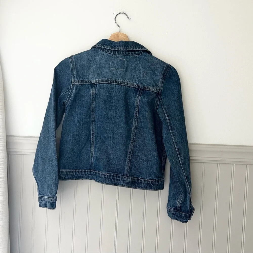 Levi's Girls Large 12-13 Years Medium Wash Blue Jean Jacket Red Tab